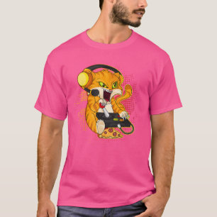 Camiseta Gato jugón Gamer Amante de los gatos Regalo de com