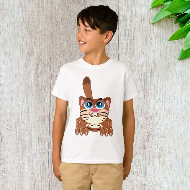 Camiseta Gato juguetón con los ojos azules, divertido Kitty (Subido por el creador)