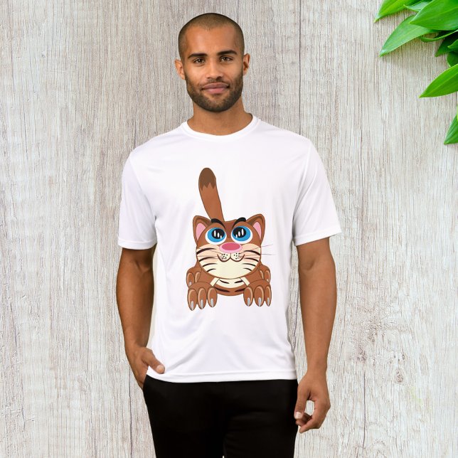 Camiseta Gato juguetón con los ojos azules, divertido Kitty (Subido por el creador)