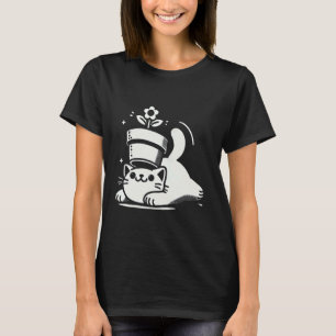 Camiseta Gato juguetón con olla en la cabeza Divertido Hall