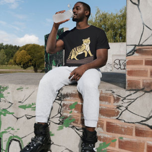 Camiseta Gato Jungle Majestic Walk Black