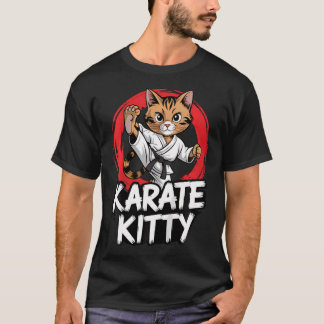 Camiseta Gato Karate Kitty Deportes de Combate Divertidos A