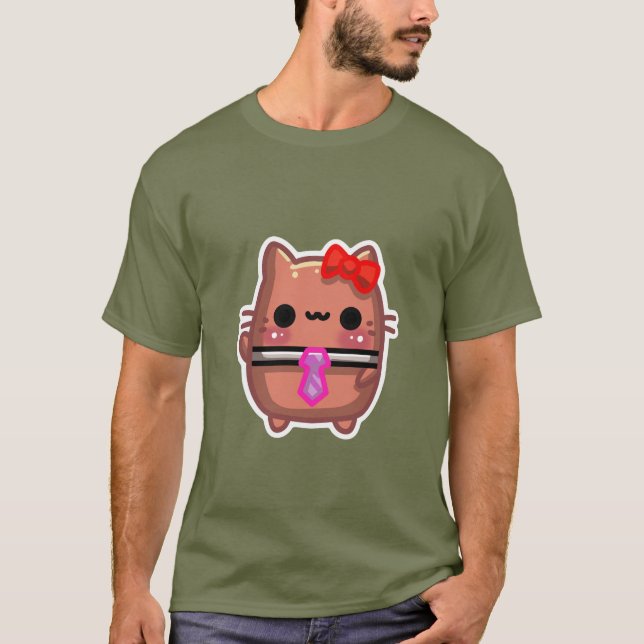 Camiseta gato kawaii  (Anverso)