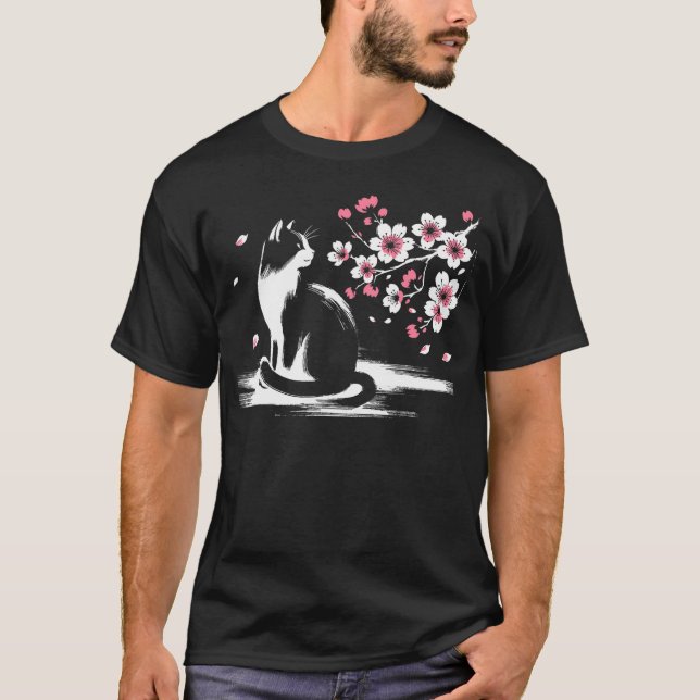 Camiseta Gato Kawaii Anime Gato Funny Japonés (Anverso)