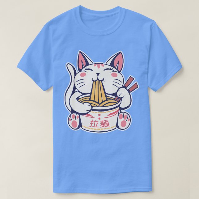 Camiseta Gato Kawaii de Ramen 1918 (Diseño del anverso)