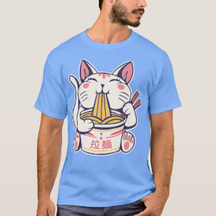 Camiseta Gato Kawaii de Ramen 1918