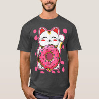 Gato Kawaii Divertido Donut Anime Japonés Mujeres