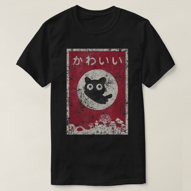 Camiseta Gato Kawaii Japonés Anime Cat.png (Diseño del anverso)