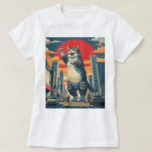 Camiseta Gato Kawaii Kaiju - Monstruo animo lindo en Japón