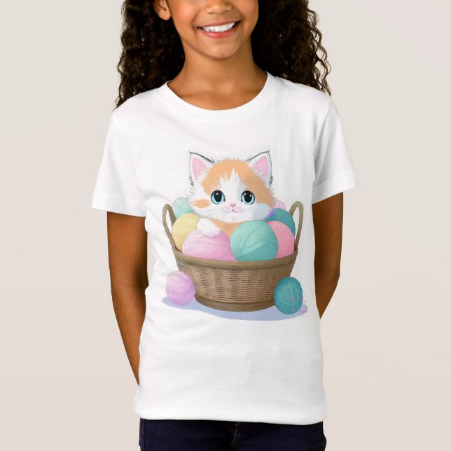 Camiseta Gato kawaii lindo (Anverso)