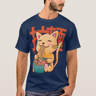 Camiseta Gato Kawaii Ramen Anime Neko Comida japonesa