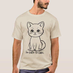 Camiseta Gato Kawaii Sassy Divertido "Demasiado Lindo para 