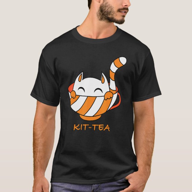 Camiseta Gato Kit Tea  Lindo Y  Gato 7 (Anverso)