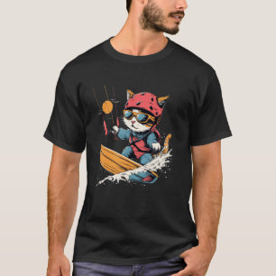 Camiseta Gato kitesurfista en kitesurf