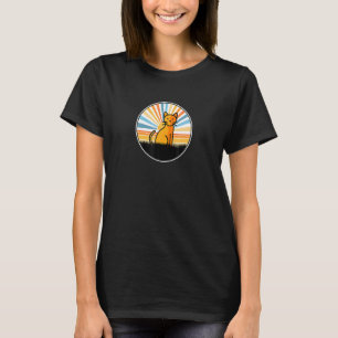 Camiseta Gato Kitten Sunset Retro Animal Wildlife Mammal Zo