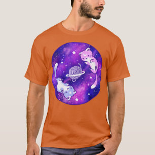Camiseta Gato Kitty Astronauta Animal Face Galaxia