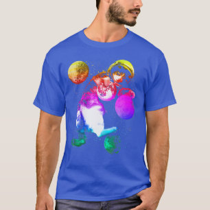 Camiseta Gato Kitty Astronauta Animal Face Galaxia