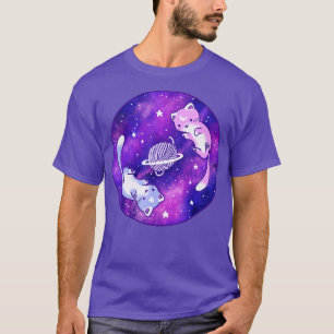 Camiseta Gato Kitty Astronauta Animal Face Galaxia