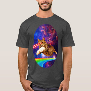 Camiseta Gato Kitty Astronauta Animal Face Galaxia