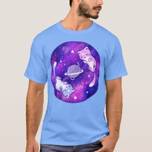 Camiseta Gato Kitty Astronauta Animal Face Galaxia