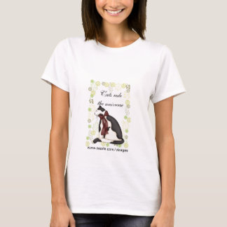 Camiseta Gato Kitty con flores regalo para la madre