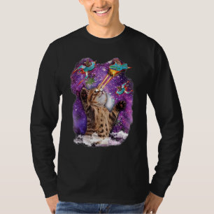 Camiseta Gato Kitty Cute Con Los Ojos De La Viga Láser Gala