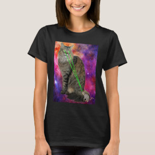 Camiseta Gato Kitty Cute Con Los Ojos De La Viga Láser Gala