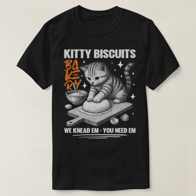 Camiseta Gato Kneading Baker Kitty Biscuits Los Amamos (Diseño del anverso)