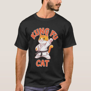Camiseta Gato Kung Fu Divertido Artes Marciales Karate Gati