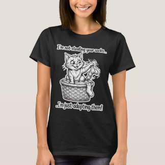 Camiseta Gato Ladrón de Calcetines
