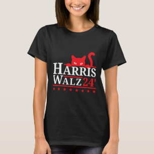 Camiseta Gato Lady For Kamala Harris Tim Walz Vp 2024