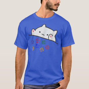Camiseta Gato lanzando dados Tabletop Juegos Cuidados Kawai