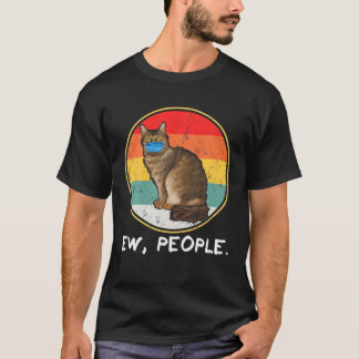 Camiseta Gato LaPerm Antiguo Ew Personas Que Llevan Máscara
