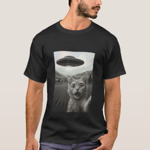 Camiseta Gato LaPerm Selfie Divertido Arte de Abducción Ali