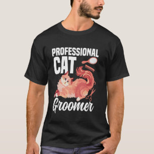 Camiseta Gato Lavando Groomer de Gato Furologista Kitten Gr