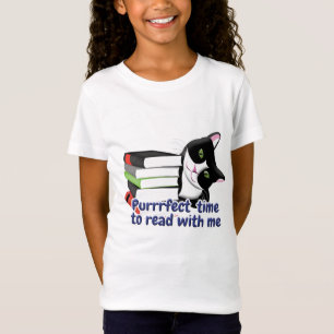 Camiseta Gato Lector de Libros