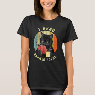 Camiseta Gato Leí Libros Prohibidos Bibliófilos Ama Leer Bo