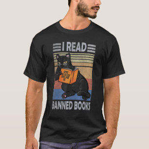 Camiseta Gato Leí Libros Prohibidos Bibliófilos Ama Leer Bo