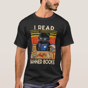 Camiseta Gato Leí Libros Prohibidos Bibliófilos Lectura Lib