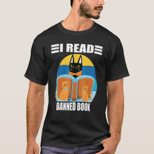 Camiseta Gato Leí Libros Prohibidos Bibliófilos Lectura Lib