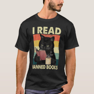 Camiseta Gato Leí Libros Prohibidos Bibliófilos Leyendo