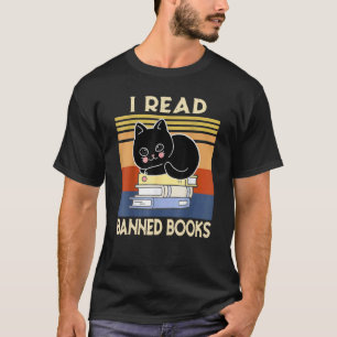 Camiseta Gato Leí Libros Prohibidos Bibliófilos Libro de Le