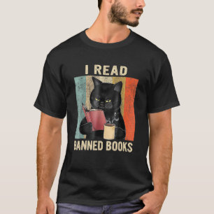 Camiseta Gato Leí Libros Prohibidos Bibliófilos Libro Lectu