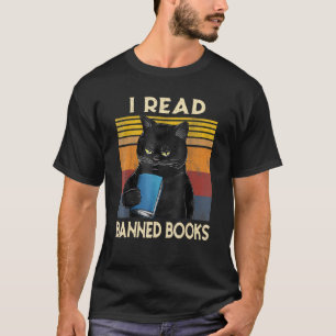 Camiseta Gato Leí Libros Prohibidos Libros Lectores Libro 4