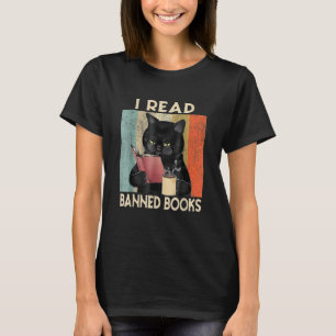 Camiseta Gato, leo libros prohibidos hombres Libros lombric