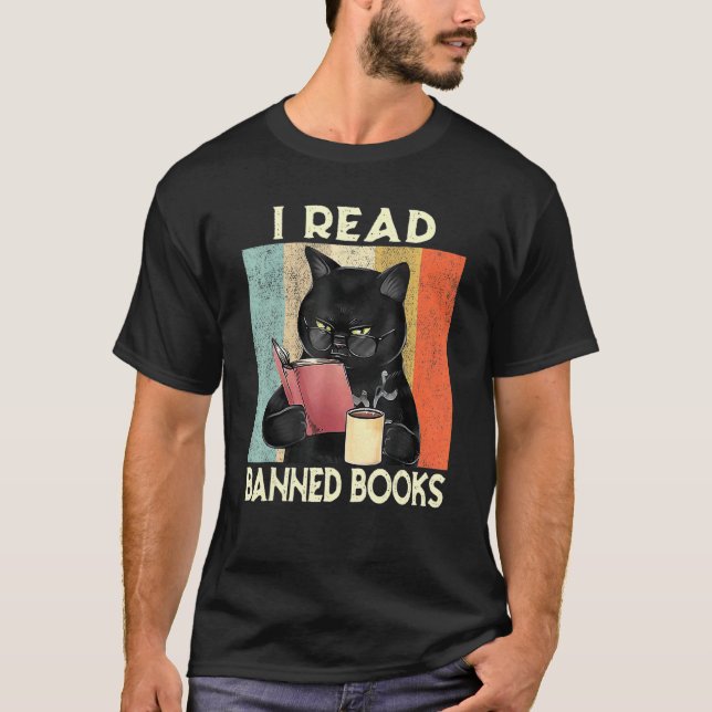 Camiseta Gato, leo libros prohibidos semana libros lombrice (Anverso)