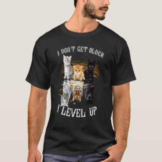 Camiseta Gato León No Envejezco Me Subo De Nivel Animales