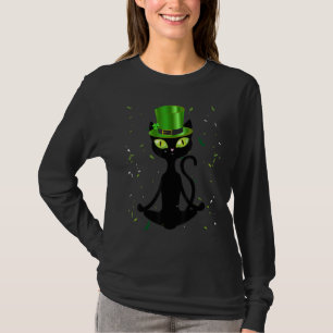 Camiseta Gato Leprechaun de yoga St Patrick's Day Green Sha