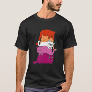 Camiseta Gato Lesbiana LGBTQ Orgullo Gato Gato Lesbiana Cut