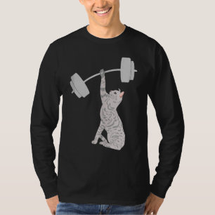 Camiseta Gato levantamiento de la muerte Gimnasio Gimnasio 